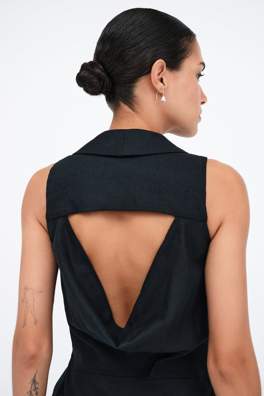 Tabitha Linen-Blend Dress