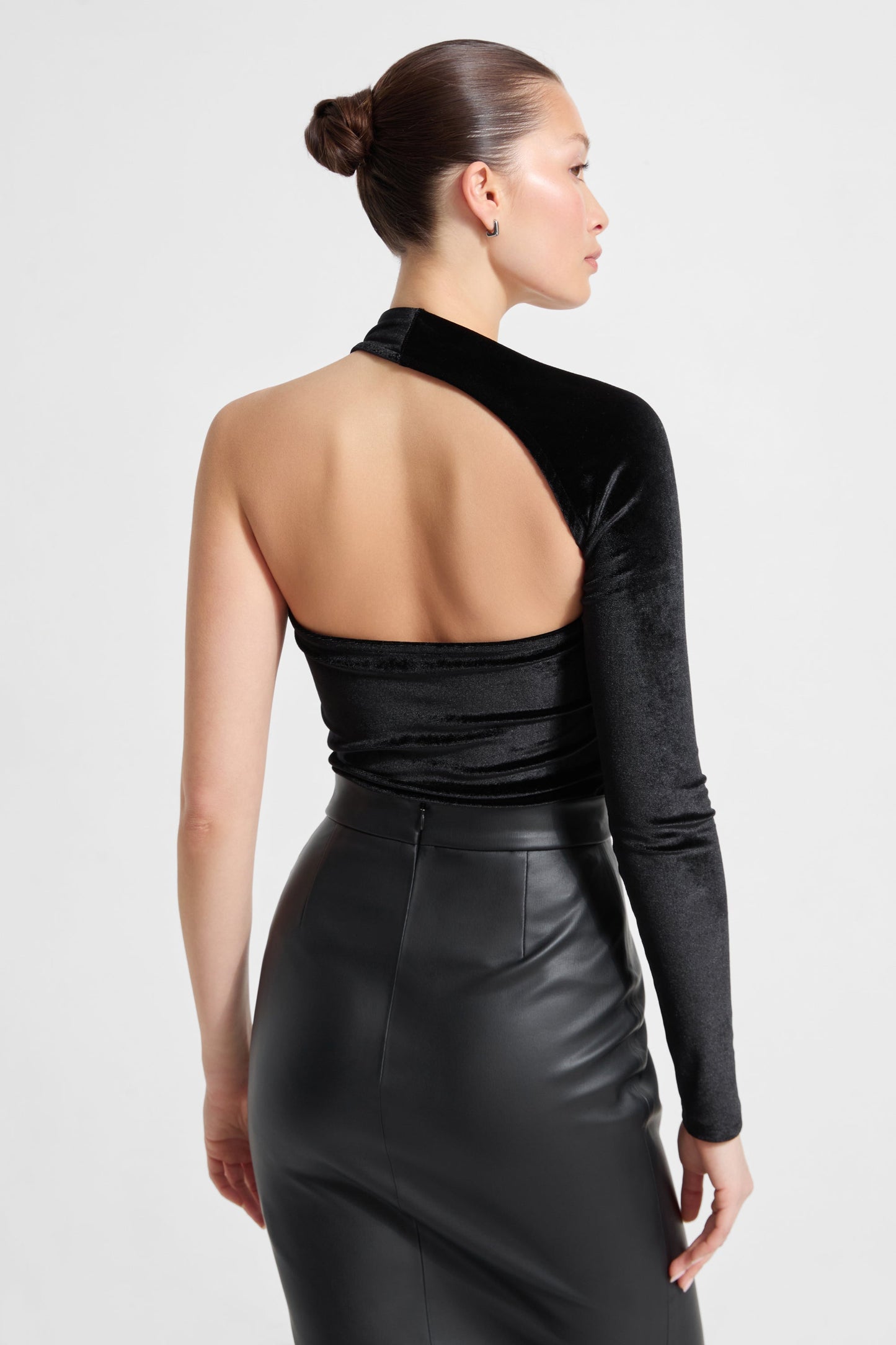 Manhattan Velvet One Shoulder Top