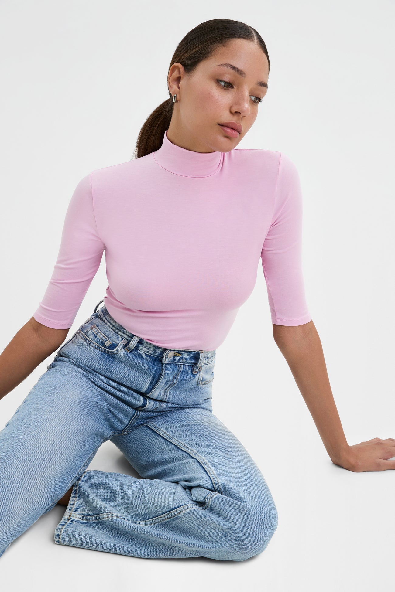 Ana Mock Neck Top