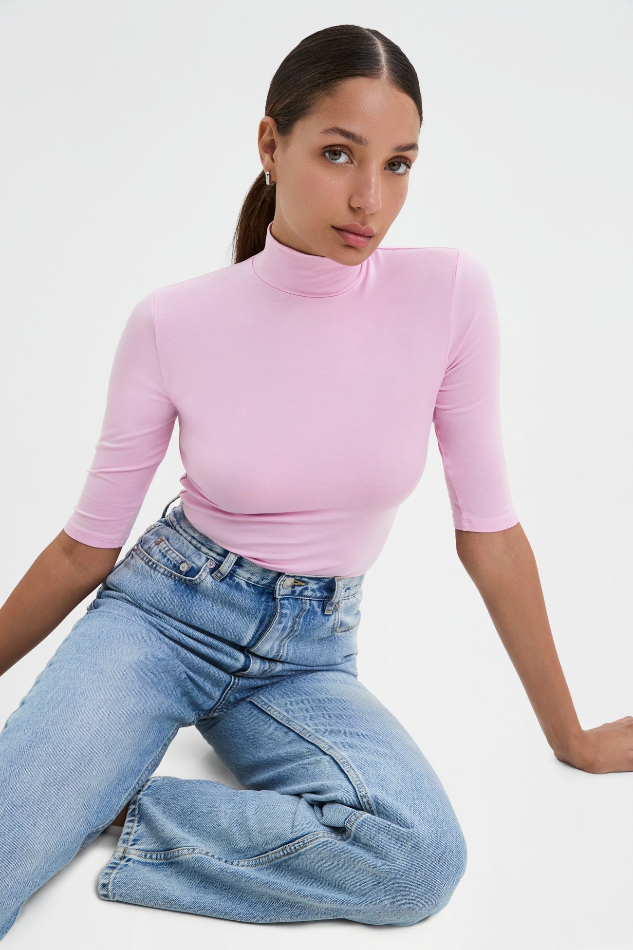 Ana Mock Neck Top
