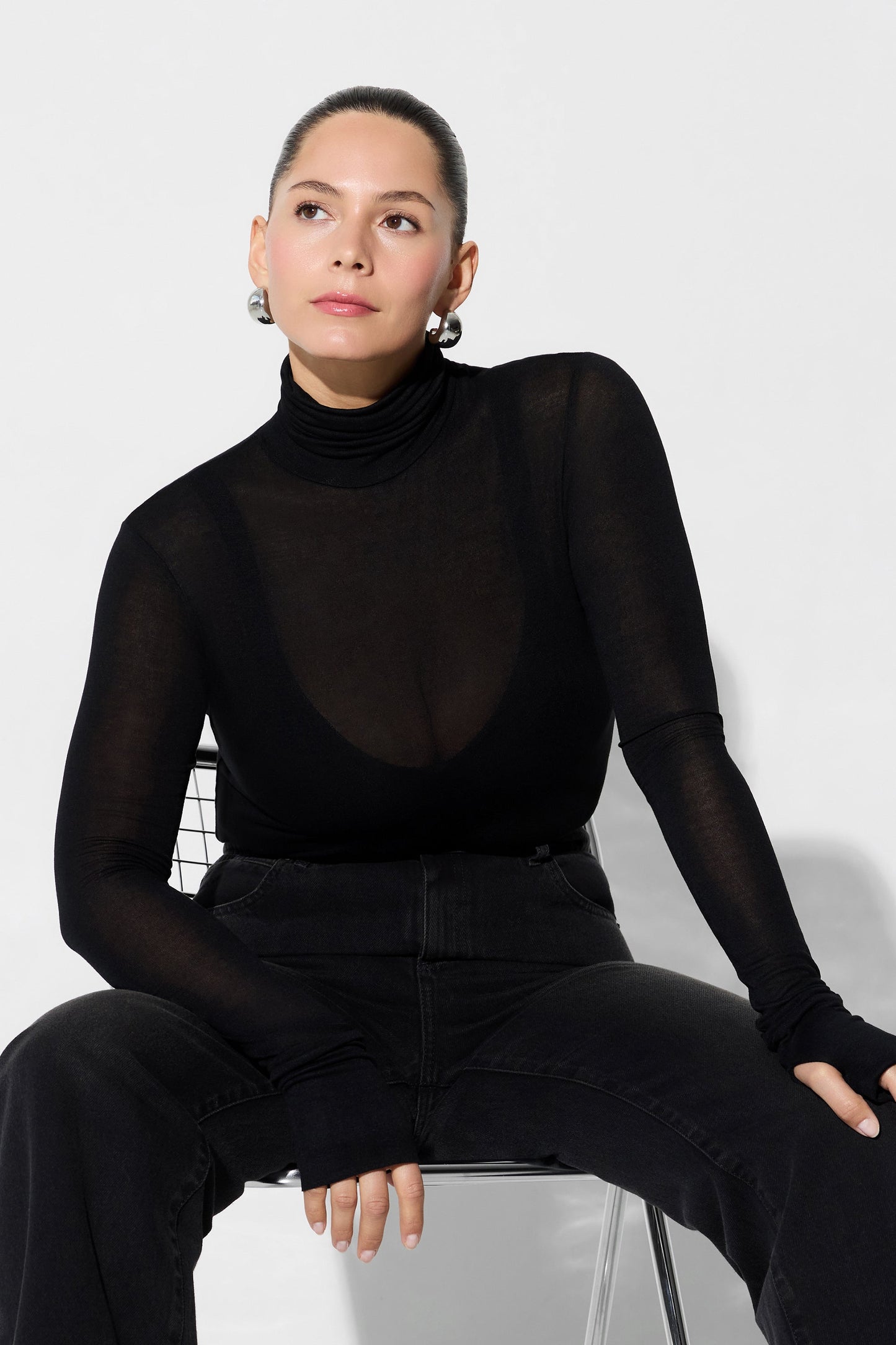 Eloise Sheer Turtleneck