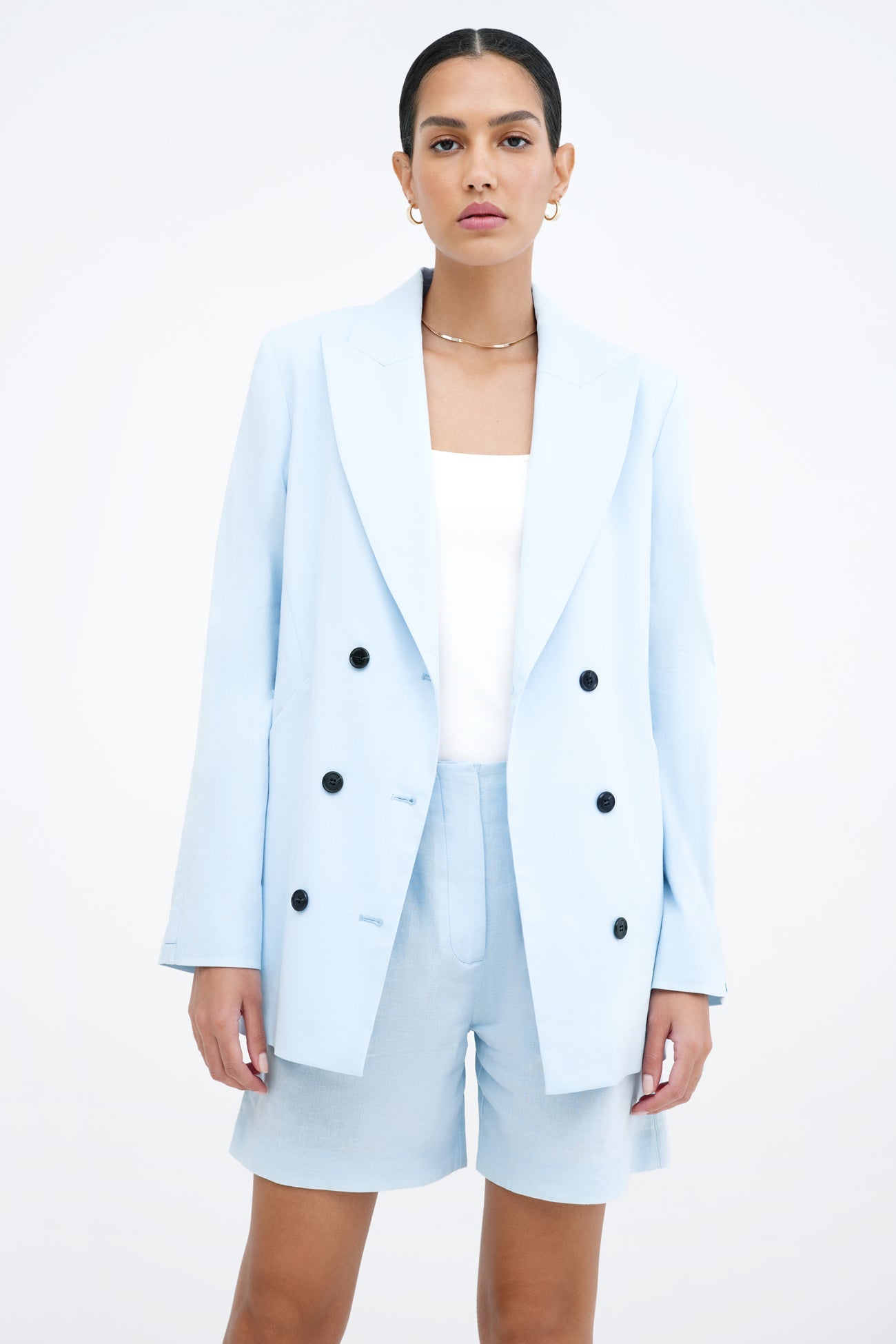 Linden Linen-Blend Blazer