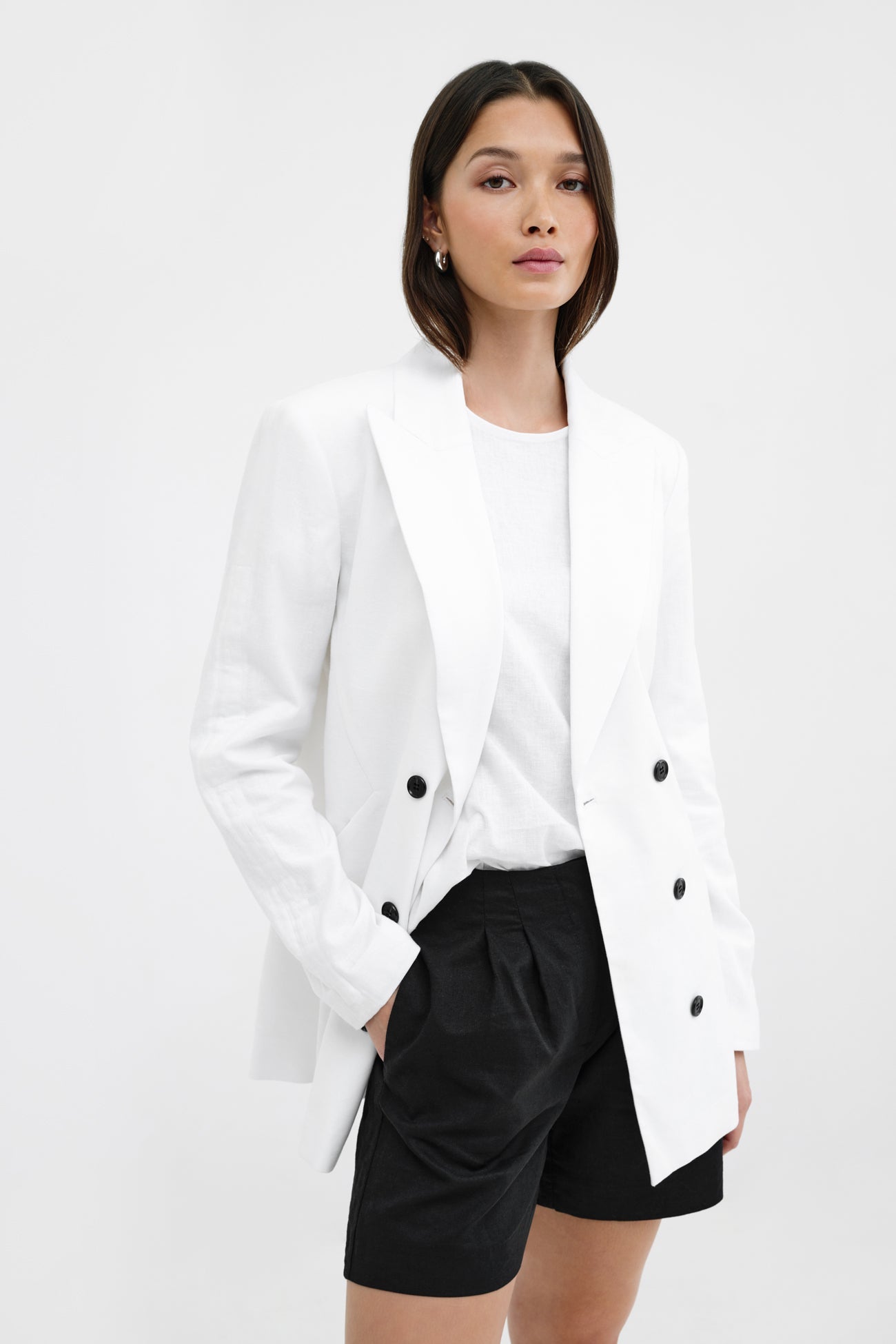 Linden Linen-Blend Blazer