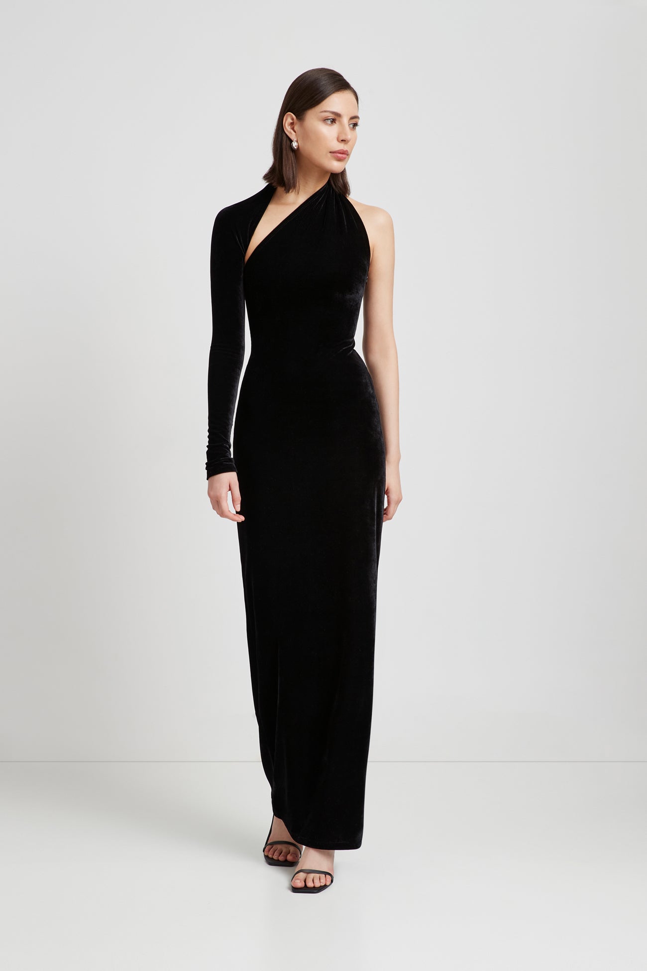 Manhattan Velvet Slit Gown