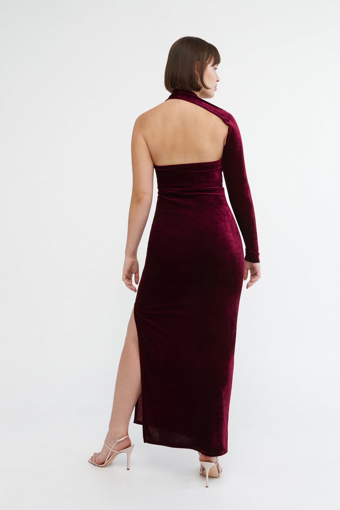 Manhattan Velvet Slit Gown