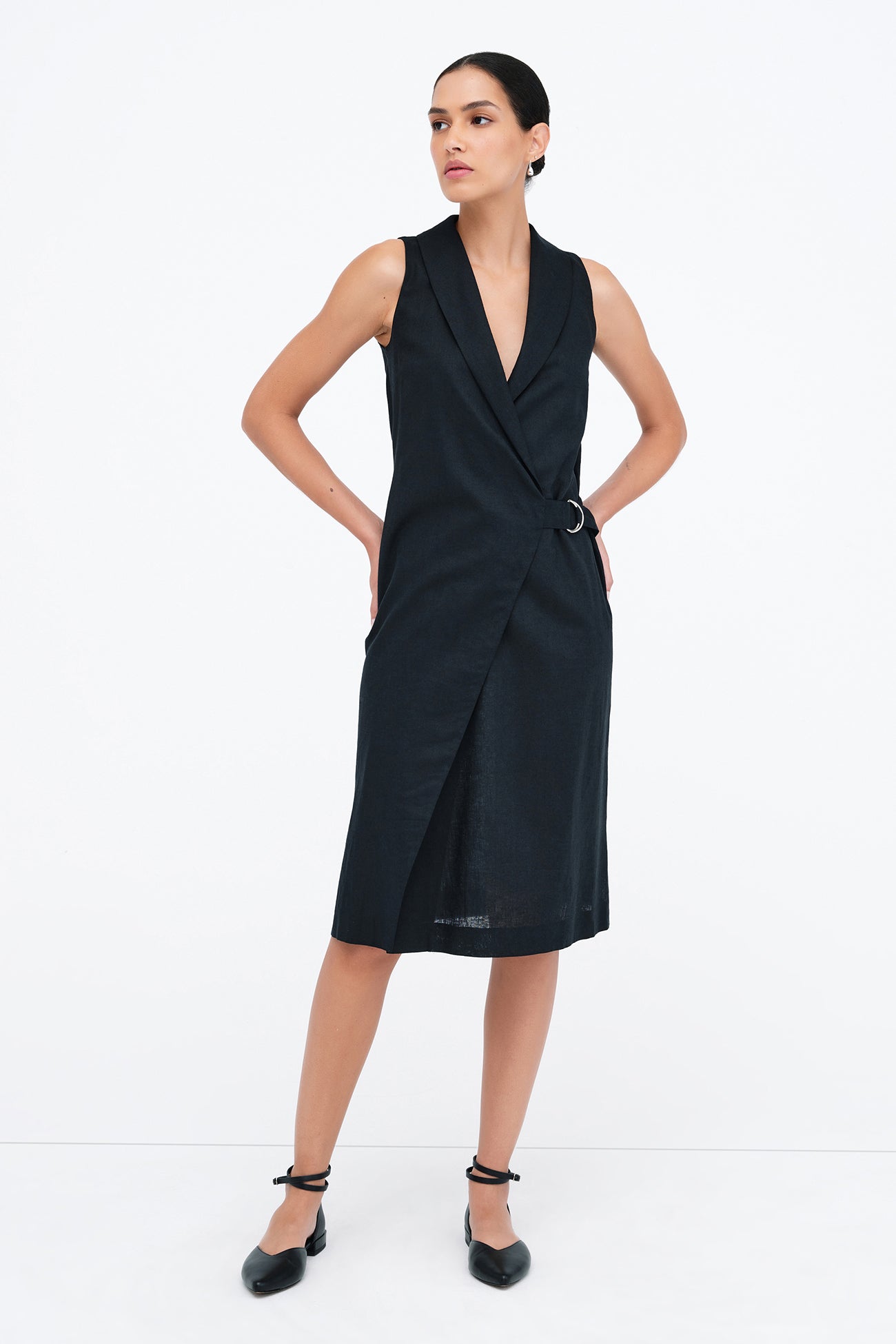 Tabitha Linen-Blend Dress