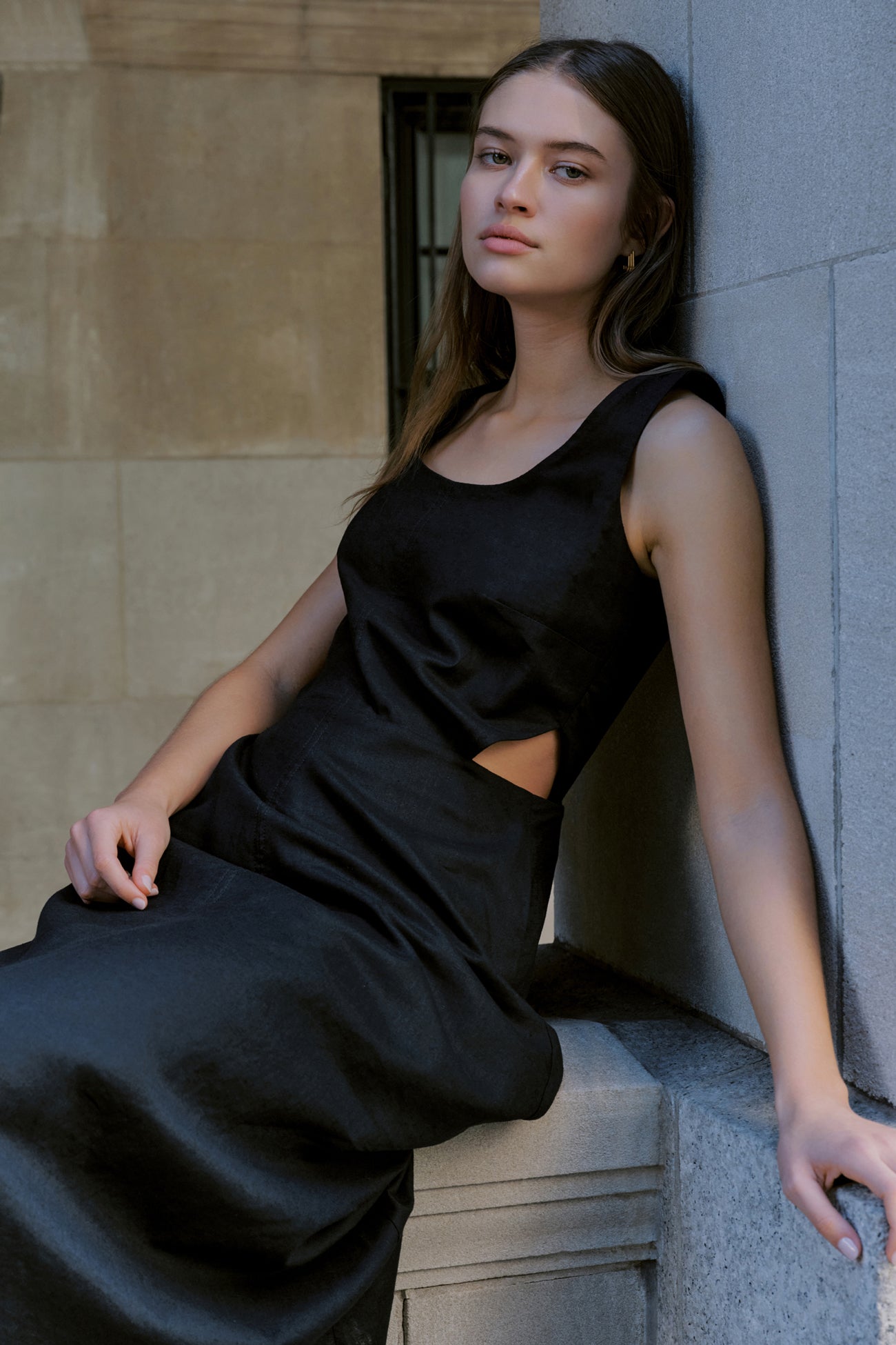 Caroline Linen-Blend Dress