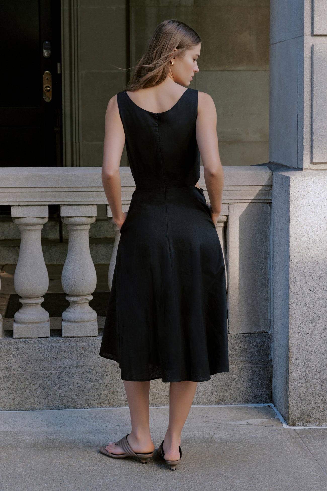 Caroline Linen-Blend Dress