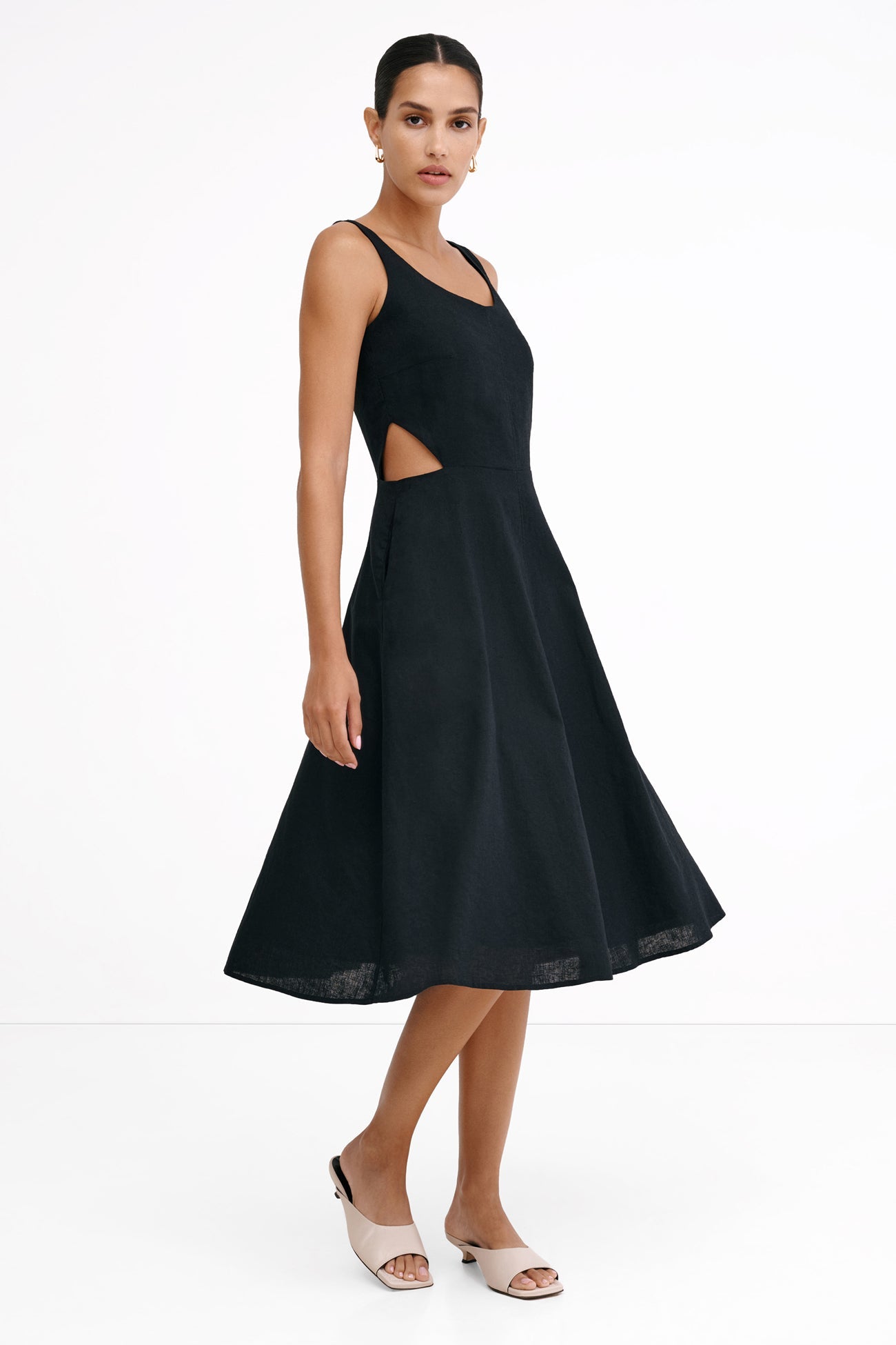 Caroline Linen-Blend Dress