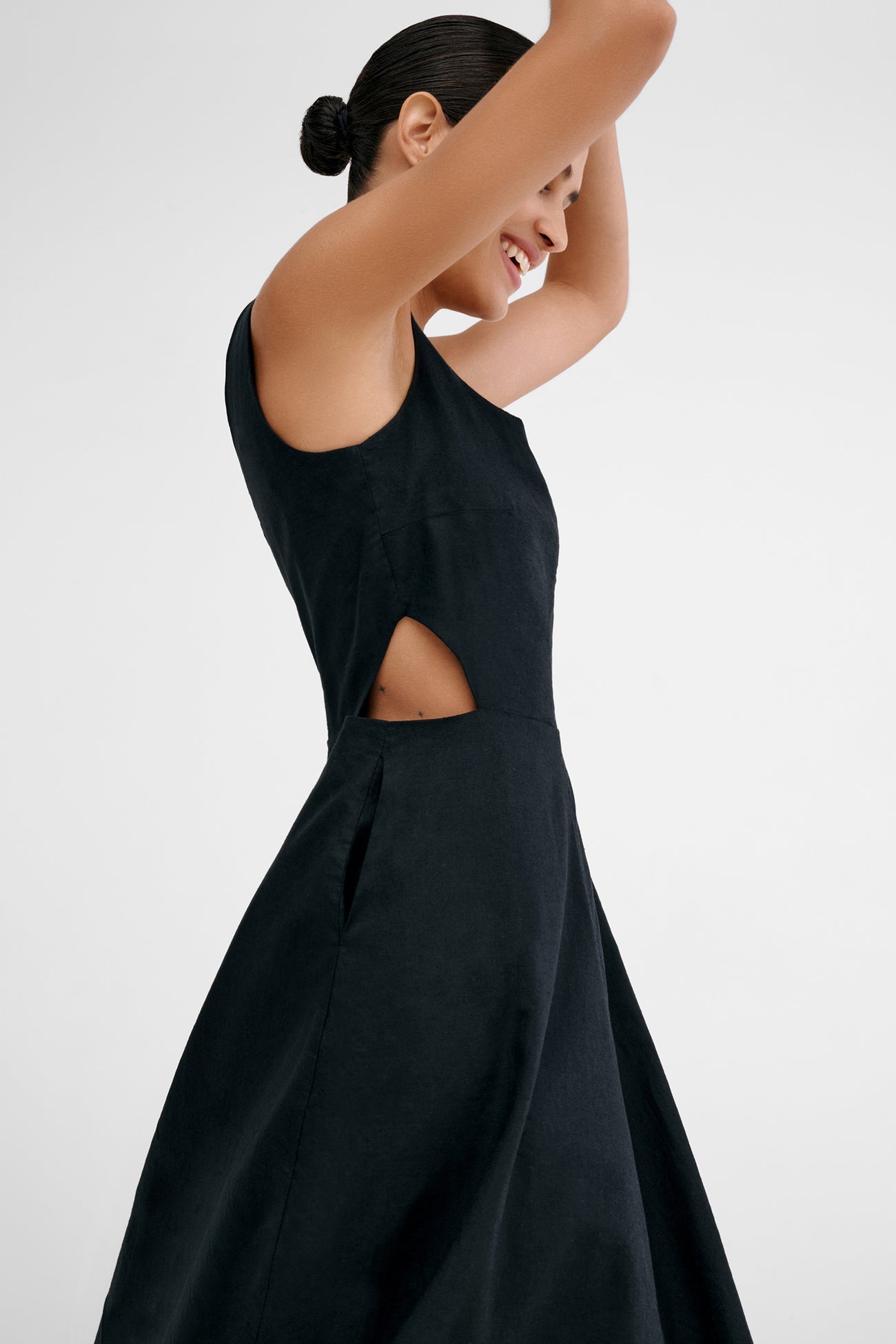 Caroline Linen-Blend Dress