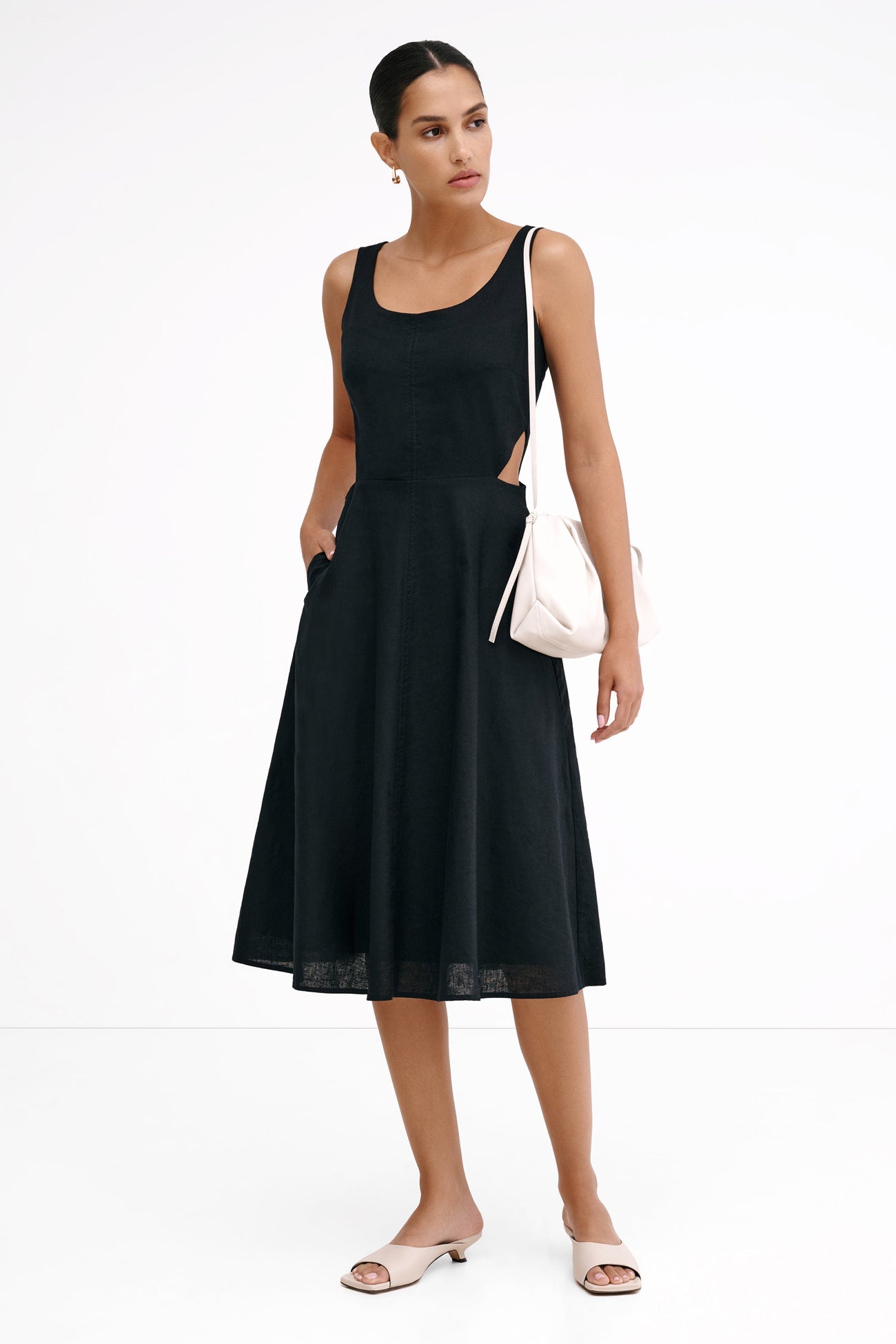 Caroline Linen-Blend Dress