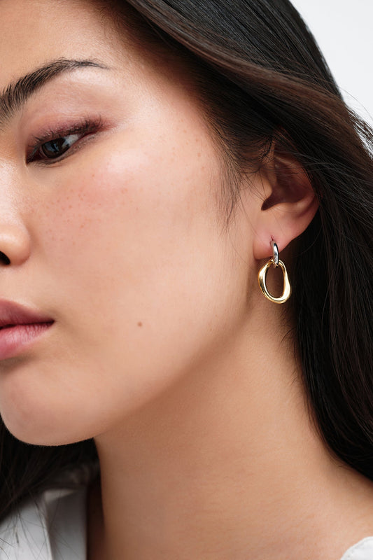 Suki Two-Toned Hoops